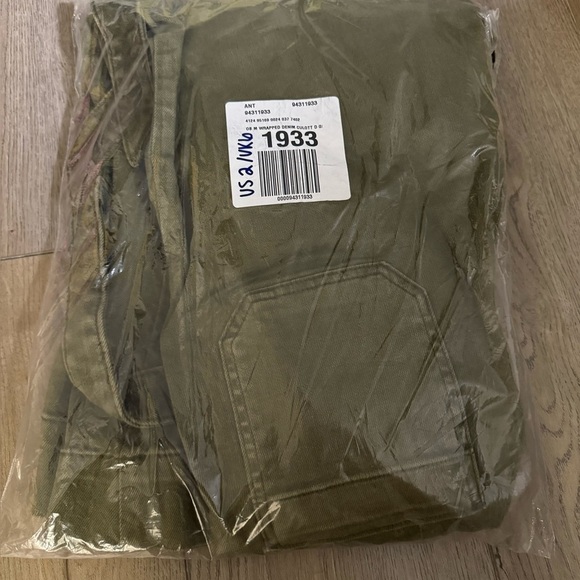 NWT! Anthro Dark Green The Colette Denim Wrap Jumpsuit by Maeve -Multiple🧡💎 - Picture 8 of 9